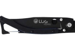 Couteau pliant Lug SP1TBB noir mat et bleu black titanium 11cm avec clip