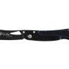 Couteau pliant LUG SP2TBB noir et bleu manche en G10 et acier 11,6cm avec mousqueton