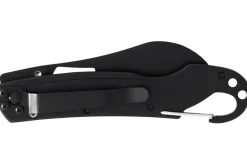 Couteau pliant LUG SP2TBB noir et bleu manche en G10 et acier 11,6cm avec mousqueton