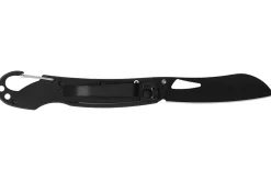 Couteau pliant LUG SP2TB noir manche en G10 et acier 11,6cm avec mousqueton