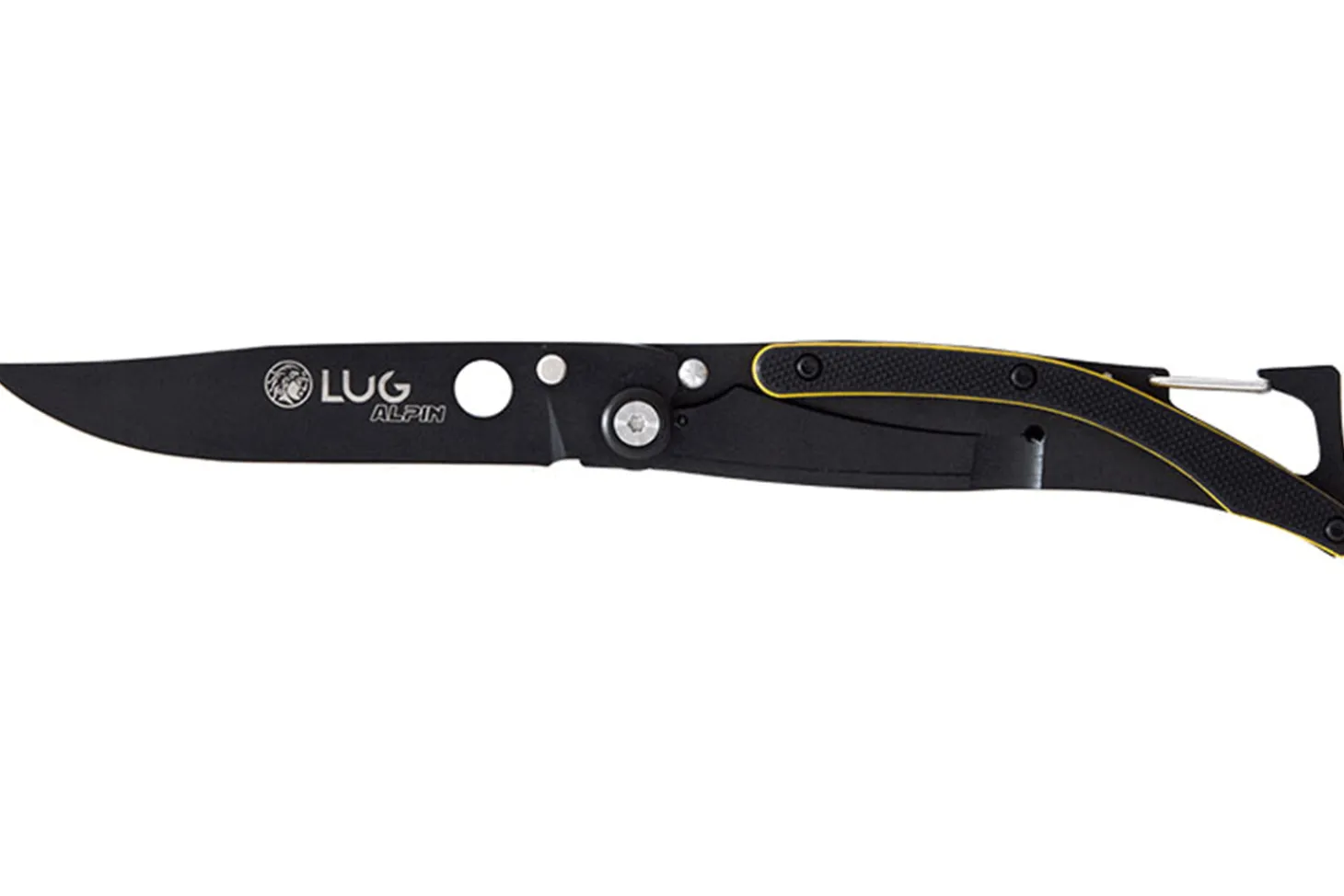 Couteau pliant Lug SP1TJN manche en G10 noir et jaune 11cm avec clip