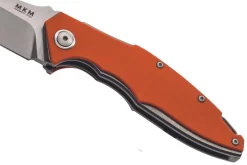Couteau pliant MKM Raut By Viper MK.VP01GFOR manche en titanium/G10 orange 12cm front flipper + étui