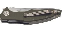 Couteau pliant MKM Raut By Viper MK.VP01GFGR manche en titanium/G10 vert 12cm front flipper + étui