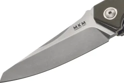 Couteau pliant MKM Raut By Viper MK.VP01GFGR manche en titanium/G10 vert 12cm front flipper + étui