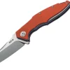 Couteau pliant MKM Raut By Viper MK.VP01GBOR manche titanium et G10 orange 12cm + étui