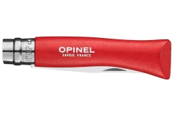 Couteau pliant Mon Premier Opinel n°07 lame 8cm manche en charme rouge