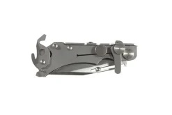 Couteau pliant multifonction Wildsteer W Pocket WPO02 lame semi-dentée manche acier 11,7cm avec brise-vitre et coupe-sangle
