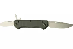 Couteau pliant multifonction Benchmade Weekender 317 double lame manche micarta/aluminium gris 9cm avec décapsuleur