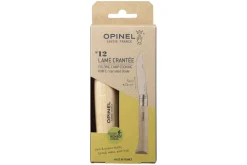 Couteau pliant Opinel n°12 lame crantée 12cm manche hêtre