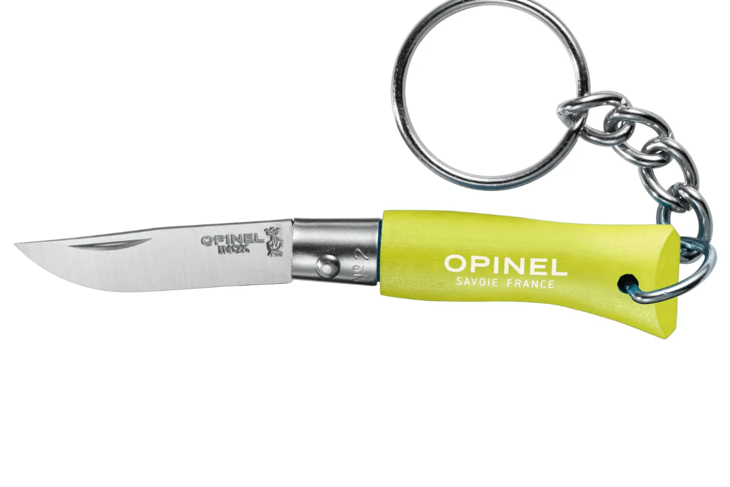 Couteau pliant Opinel Porte-clés Colorama n°02 lame 3,5cm manche charme anis
