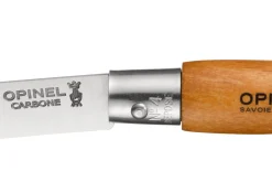 Couteau pliant Opinel Tradition Carbone n°04 lame 5cm manche hêtre