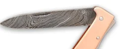 Couteau pliant OTTER Mercator acier damas 256 couches manche cuivre 11cm