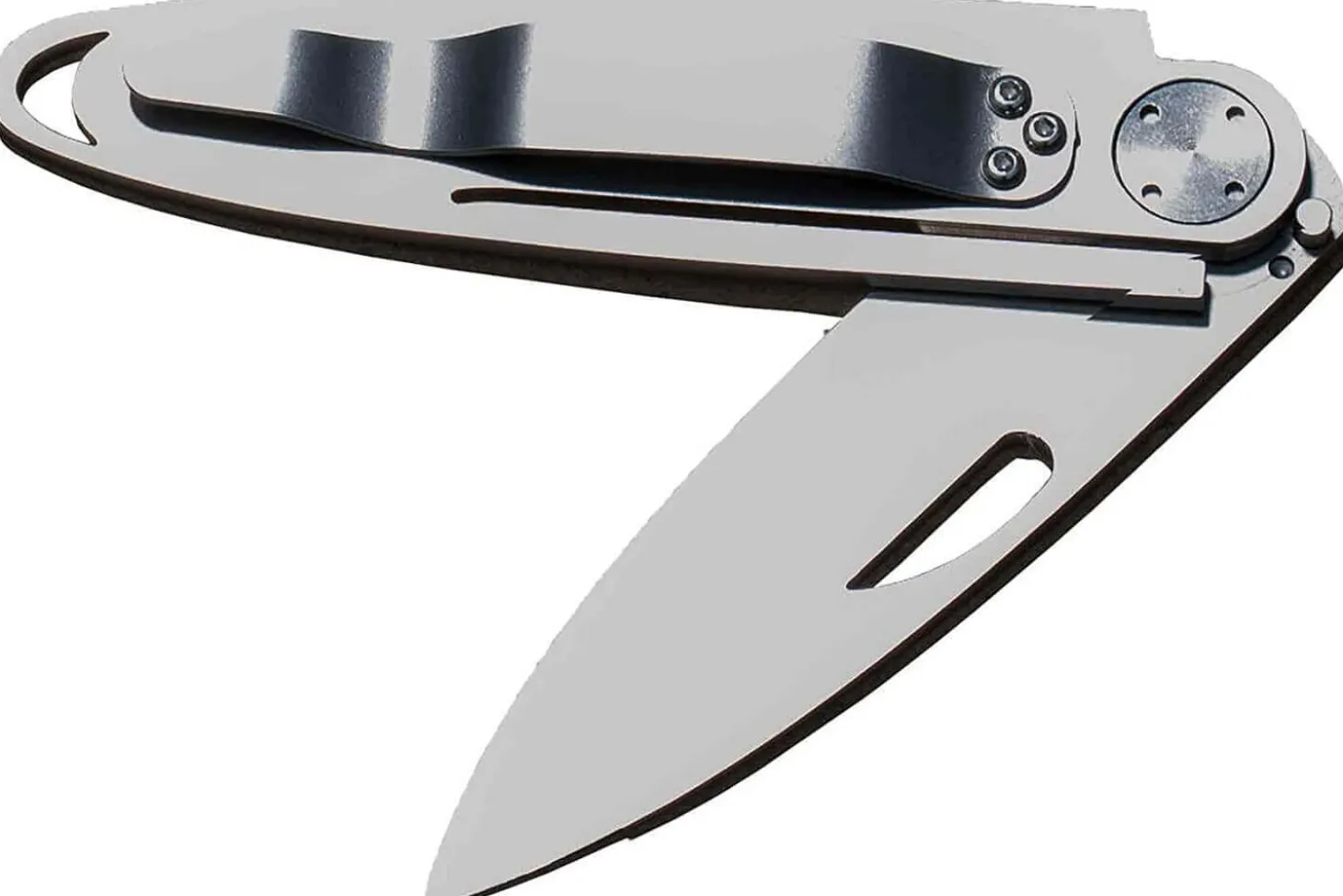 Couteau pliant Perceval Le T45 manche 10,5 cm tout inox