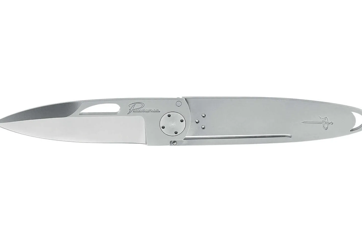 Couteau pliant Perceval Le T45 manche 10,5 cm tout inox