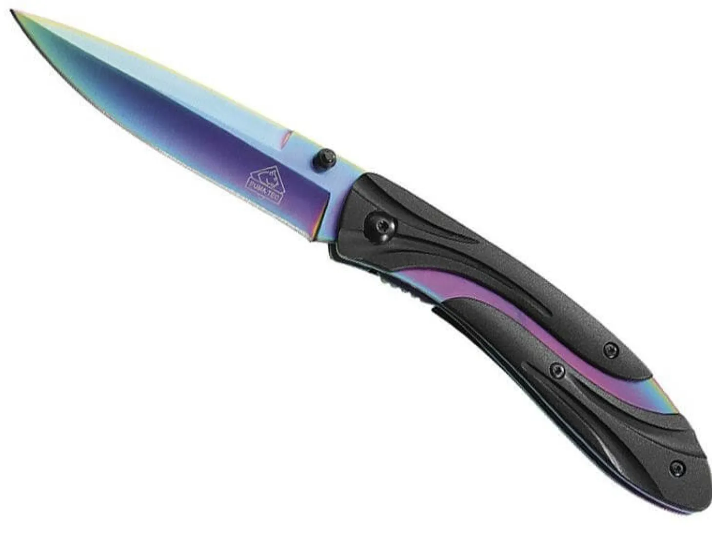 Couteau pliant Puma-Tec 306911 arc-en-ciel manche 11cm