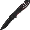 Couteau pliant Puma Tec 319911 à dents manche alu 11cm + fonctions secours