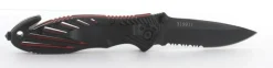 Couteau pliant Puma Tec 319911 à dents manche alu 11cm + fonctions secours