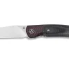 Couteau pliant QSP Gannet 137A manche en carbone et micarta noir et rouge 11,4cm