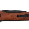Couteau pliant QSP Hawk 131O2 lame noire manche en bois de Mkuruti 10,5cm