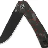 Couteau pliant QSP Osprey 139F2 manche en carbone et G10 noir et rouge 10,8cm
