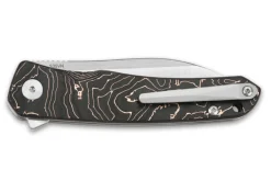 Couteau pliant QSP Otter 140B1 manche en carbone/cuivre noir et bronze 9,6cm