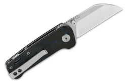 Couteau pliant QSP Penguin Mini 130XSD1 manche en carbone et G10 noir et bleu 8,2cm