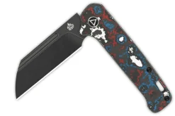 Couteau pliant QSP Penguin 130SJF2 lame noire manche en carbone multicolore 10,3cm