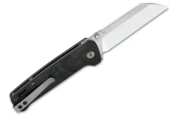 Couteau pliant QSP Penguin 130TBL manche en carbone/G10 noir et bleu 10,2cm
