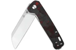 Couteau pliant QSP Penguin 130TRD manche en fibre de carbone noir et rouge 10,2cm