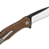 Couteau pliant QSP Raven 122A manche en G10 marron 11,4cm
