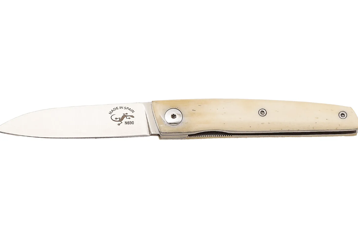 Couteau pliant Salamandra manche os blanc 9cm