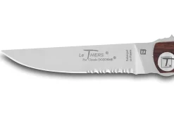 Couteau pliant semi dentelé Le Thiers Liner Lock Claude Dozorme vallernia 12,5cm