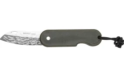 Couteau pliant Skult français éco-responsable Le Banc de Poissons manche vert 10cm