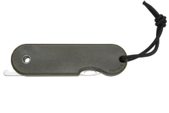 Couteau pliant Skult français éco-responsable manche vert 10cm