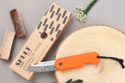 Couteau pliant Skult français éco-responsable Le Tatoué manche orange 10cm