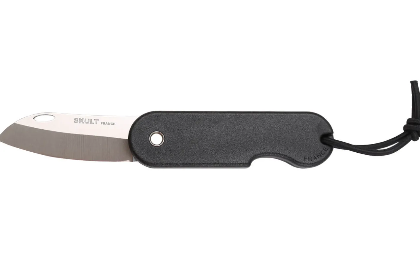 Couteau pliant Skult français éco-responsable manche noir 10cm