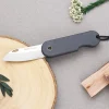 Couteau pliant Skult français éco-responsable manche gris 10cm