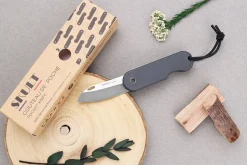 Couteau pliant Skult français éco-responsable manche gris 10cm