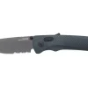 Couteau pliant SOG Flash At Grey SGFLASHSGR semi-denté manche en nylon/fibres de verre gris 11,6cm