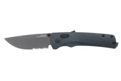 Couteau pliant SOG Flash At Grey SGFLASHSGR semi-denté manche en nylon/fibres de verre gris 11,6cm