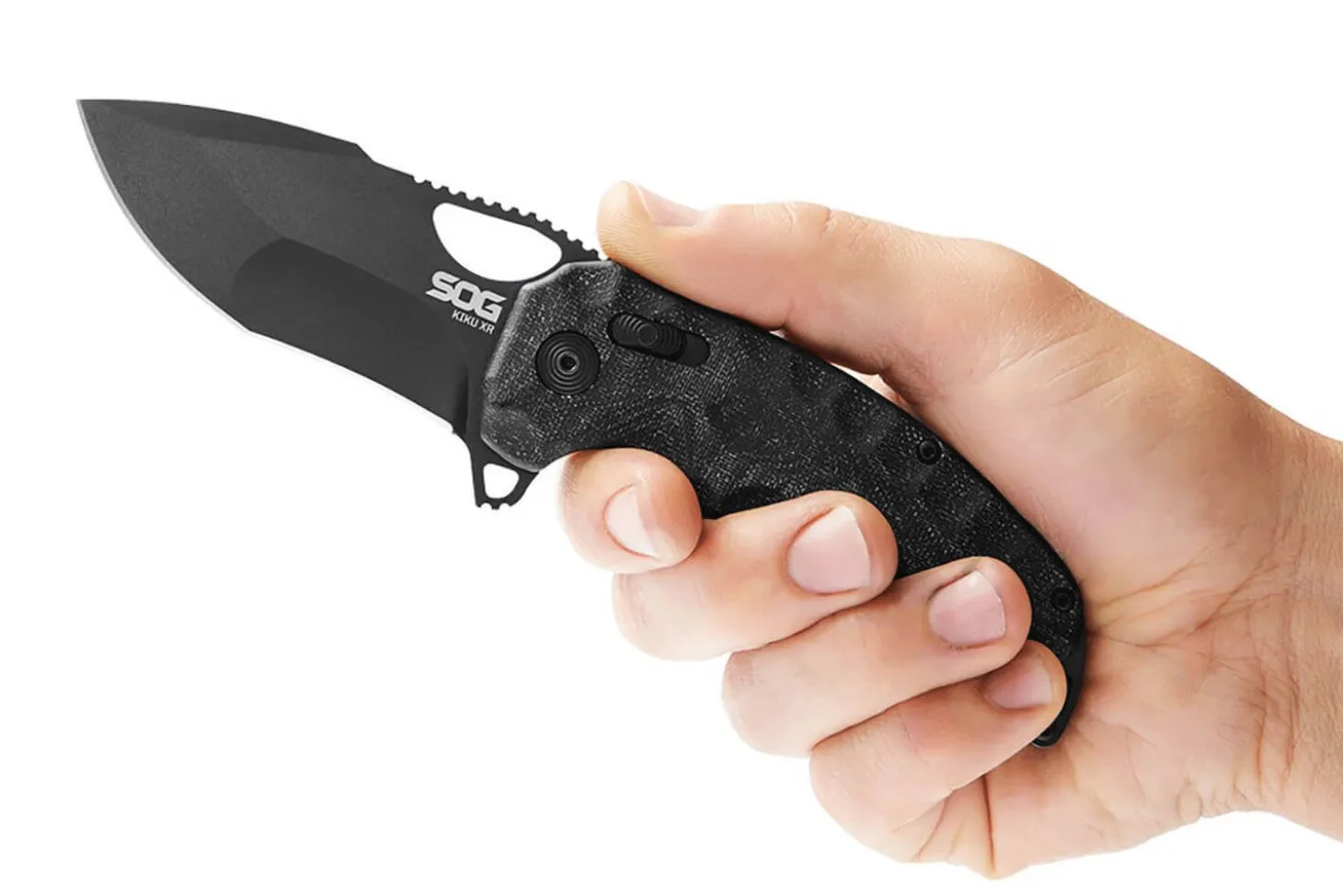 Couteau pliant SOG Kiku XR Black SGKIKUXRBK manche G10/carbone noir 10,9cm