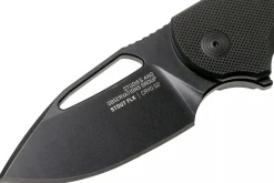 Couteau pliant SOG STOUT FLK SGSTOUTBK manche en acier inox/G10 noir 9,6cm