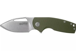 Couteau pliant SOG STOUT FLK SGSTOUTGR manche en acier inox/G10 olive 9,6cm