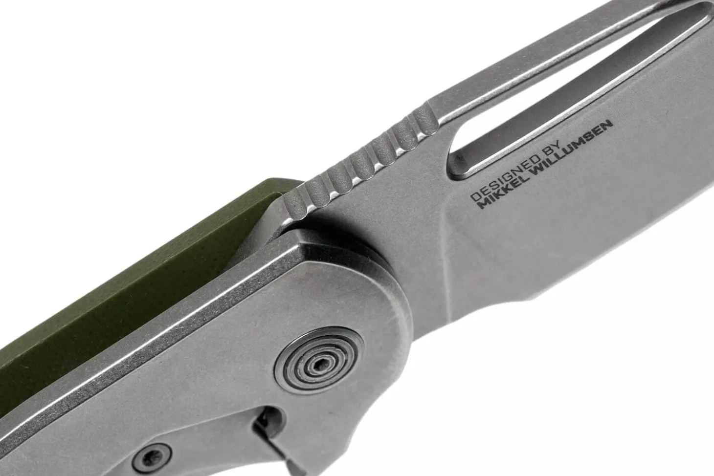 Couteau pliant SOG STOUT FLK SGSTOUTGR manche en acier inox/G10 olive 9,6cm