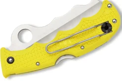 Couteau pliant Spyderco Assist C79PSYL semi-denté manche en nylon/fibre de verre jaune 12,4cm