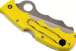Couteau pliant Spyderco Assist C79PSYL semi-denté manche en nylon/fibre de verre jaune 12,4cm