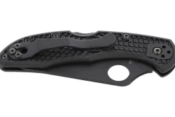 Couteau pliant Spyderco Delica 4 C11PSBBK semi denté manche nylon/fibre de verre noir 10,8cm