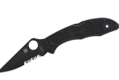 Couteau pliant Spyderco Delica 4 C11PSBBK semi denté manche nylon/fibre de verre noir 10,8cm