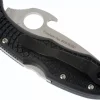 Couteau pliant Spyderco Delica 4 Wave C11PGYW manche fibre de verre noir 10,8cm