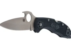 Couteau pliant Spyderco Delica 4 Wave C11PGYW manche fibre de verre noir 10,8cm